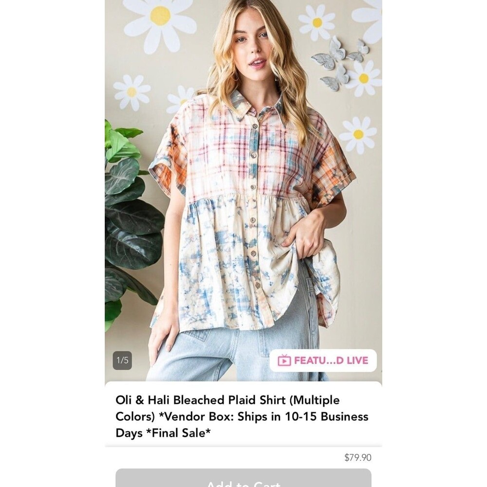 OLi Hali OLi and Hali blouse OLi & Hali shirt oli&hali top brand new  size small - Picture 2 of 6